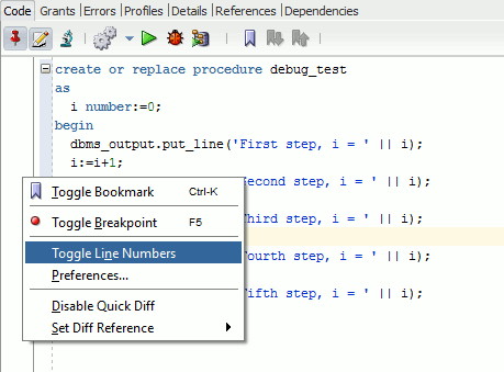 oracle pl sql execute procedure example